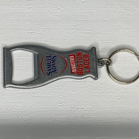 Samuel Adams Boston Lager Advertising Silver Metal Bottle Opener Keychain 4.25" - Picture 3 of 3
